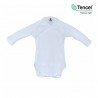 BODY L.SLEEVE CROSSED TENCEL BLUE