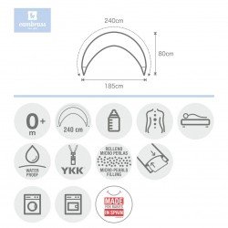 COUSSIN D ALLAITEMENTE LUNE 80x185x16 CM MAGIA VERT