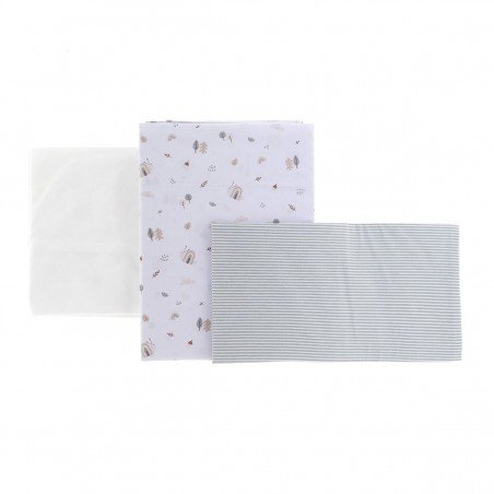 COMPLETO CULLA 3 PZ 80x120x1 CM GREENY VERDE