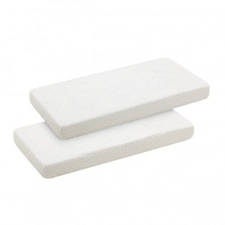 2 DRAP HOUSSE - LIT 60 60x120x17 CM MAGIA BEIGE