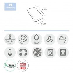 DRAP HOUSSE IM.TENC.-PETIT LIT 50x82x10 CM LISO E BLANC