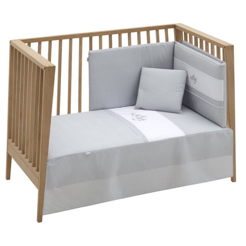 JGO 2 PCS.COLCHA I-V. CUNA 70 MINI WINDSORD GRIS 70x140x3 CM