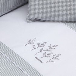 SET 2 PCS.BEDSPREAD W/S COT 70 MINI WINDSORD GREY 70x140x3 CM