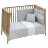 JEU 2 PCS.HOUSSE DE COUETTE 70 MINI WINDSORD GRIS 110x170x3 CM