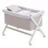 PETIT LIT PIEDS X BOIS UNE MINI WINDSORD ROSE/BLANC 55x87x74 CM