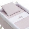 PETIT LIT PIEDS X BOIS UNE MINI WINDSORD ROSE/BLANC 55x87x74 CM