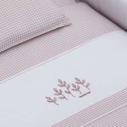 PETIT LIT PIEDS X BOIS UNE MINI WINDSORD ROSE/BLANC 55x87x74 CM