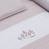 PETIT LIT PIEDS X BOIS UNE MINI WINDSORD ROSE/BLANC 55x87x74 CM