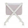 PETIT LIT PIEDS X BOIS UNE MINI WINDSORD ROSE/BLANC 55x87x74 CM