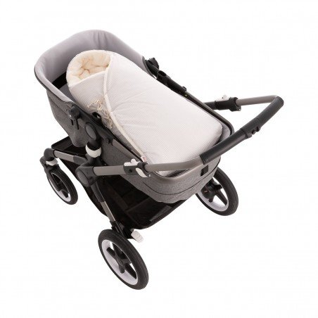 BABY FOOTMUFF FOR PRAM REVERS. MINI WINDSORD ECRU 40x80x5 CM