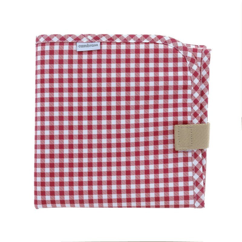 COUVERTURE A LANGER 40x60x1 CM VICHY ROUGE