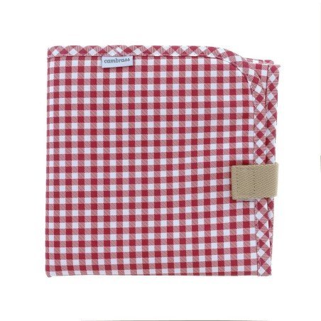 COUVERTURE A LANGER 40x60x1 CM VICHY ROUGE