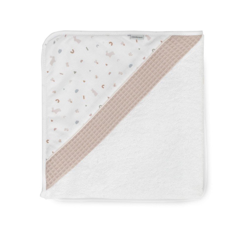 SERVIETTE DE BAIN A CAPUCHE 100x100x1 CM RABBIT BEIGE