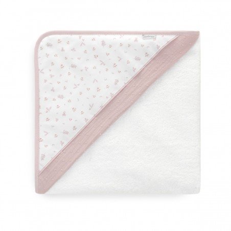 SERVIETTE DE BAIN A CAPUCHE 100x100x1 CM PLUMETI ROSE