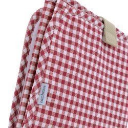 COUVERTURE A LANGER 40x60x1 CM VICHY ROUGE