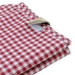 COUVERTURE A LANGER 40x60x1 CM VICHY ROUGE