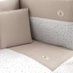 JGO 2 PCS.COLCHA I-V. CUNA 60 RABBIT BEIGE 60x120x3 CM
