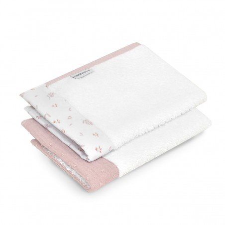COFFRET 2 SERVIETTE DE BAIN PLUMETI ROSE 25x35x1 CM