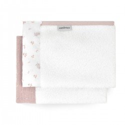 COFFRET 2 SERVIETTE DE BAIN PLUMETI ROSE 25x35x1 CM