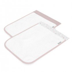 COFFRET 2 SERVIETTE DE BAIN PLUMETI ROSE 25x35x1 CM