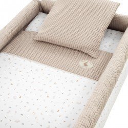 PETIT LIT PIEDS X BOIS UNE RABBIT BEIGE/BLANC 55x87x74 CM
