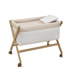 SMALL BED X WOOD UNE FRESCO BEIGE/NATURAL 55x87x74 CM
