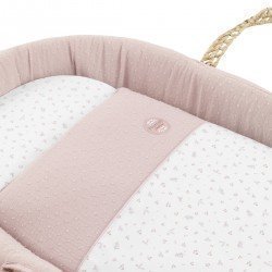 CESTONE PALMA FODERATO UNE PLUMETI ROSA 39x80x25 CM
