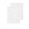 2 DRAP HOUSSE - LIT 60 60x120x17 CM PLUMETI ROSE