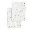 2 DRAP HOUSSE-COUFFIN/POUSSETT 35x80x7 CM RABBIT BEIGE