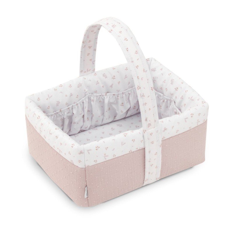 CORBEILLE MATELASSEE 22.5x29x29 CM PLUMETI ROSE