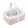 CORBEILLE MATELASSEE 22.5x29x29 CM PLUMETI ROSE