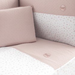 JGO 2 PCS.COLCHA I-V. CUNA 60 PLUMETI ROSA 60x120x3 CM