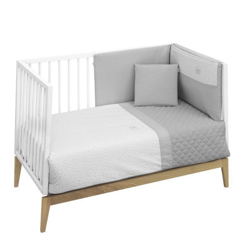 JEU 2 PCS.HOUSSE DE COUETTE 70 FRESCO GRIS 110x170x3 CM