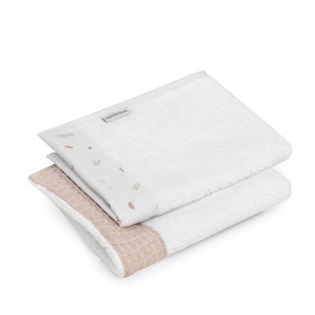 COFFRET 2 SERVIETTE DE BAIN RABBIT BEIGE 25x35x1 CM