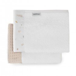 COFFRET 2 SERVIETTE DE BAIN RABBIT BEIGE 25x35x1 CM