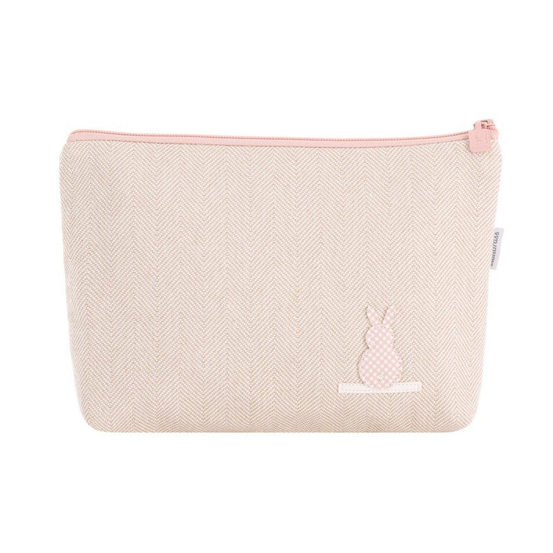 BORSA BAGNO LINO ROSA 6x28x20 CM