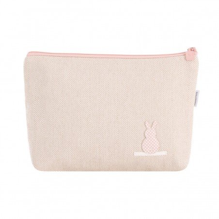 BORSA BAGNO LINO ROSA 6x28x20 CM