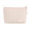 BORSA BAGNO LINO ROSA 6x28x20 CM