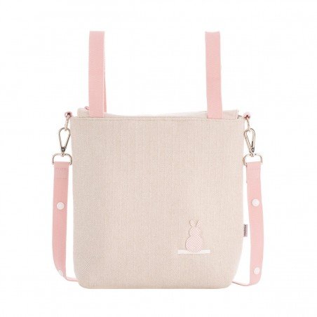 BORSA PASSEGGINO TALEGA LINO ROSA 12x40x35 CM