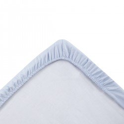 2 DRAP HOUSSE - LIT 60 60x120x17 CM SOFT BLEU