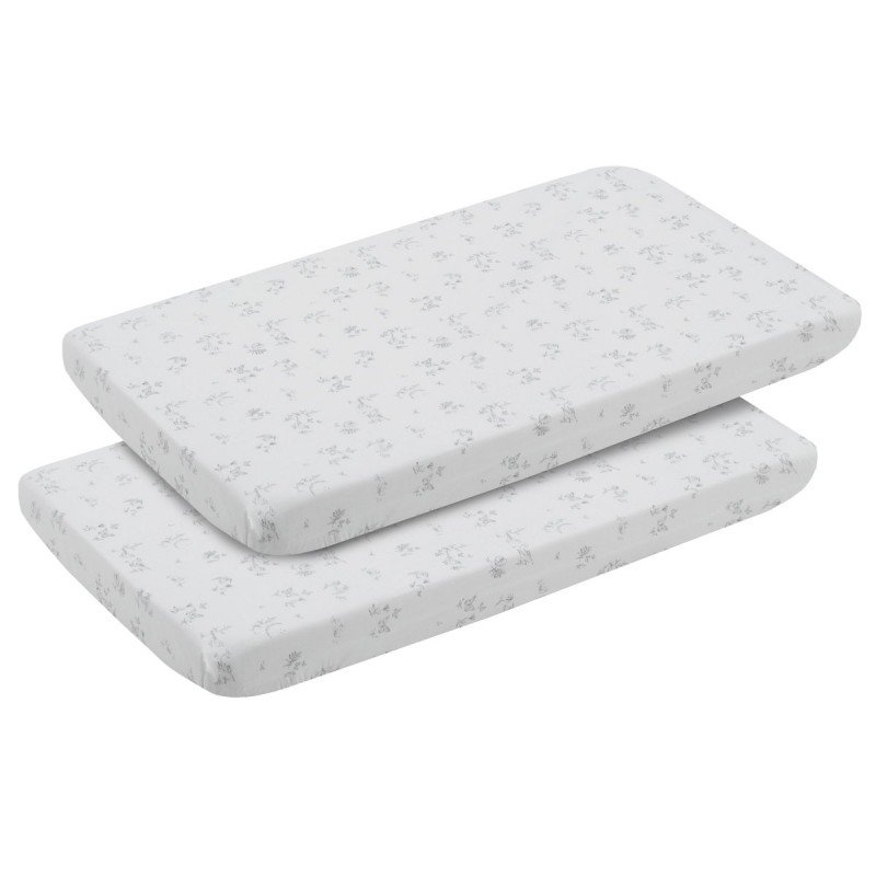 2 DRAP HOUSSE - LIT 60 60x120x17 CM MERLO ECRU