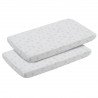 2 DRAP HOUSSE - LIT 60 60x120x17 CM MERLO ECRU