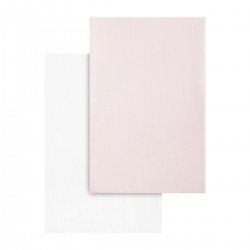 2 DRAP HOUSSE - LIT 60 60x120x17 CM SOFT ROSE