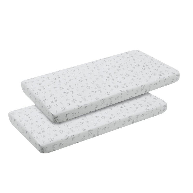 2 DRAP HOUSSE - PETIT LIT 50x82x10 CM MERLO ECRU