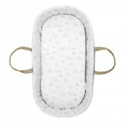 2 DRAP HOUSSE-COUFFIN/POUSSETT 35x80x7 CM MERLO ECRU