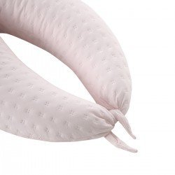 NURSING PILLOW MOON 80x185x16 CM SOFT PINK