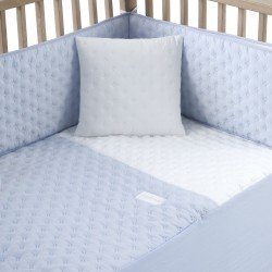 JGO 2 PCS.COLCHA I-V. CUNA 60 SOFT CELESTE 60x120x3 CM