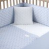 SET 2 PCS.BEDSPREAD W/S COT 60 SOFT BLUE 60x120x3 CM