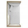 JGO 2 PCS.COLCHA I-V. CUNA 60 MERLO CRUDO 60x120x3 CM