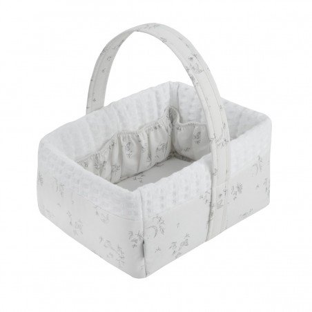 CESTINA IMBOTTITA 22.5x29x29 CM MERLO CRUDO